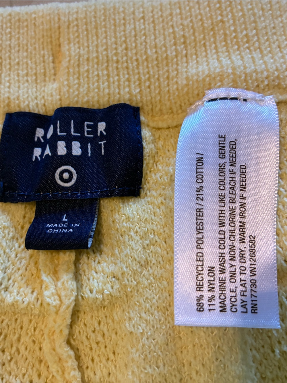Roller Rabbit Yellow Textured Athletic Shorts - Picture 3 of 3